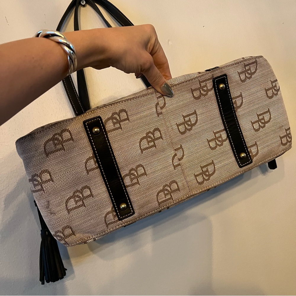 Dooney & Bourke Black and Brown Florentine The Smith Tote Bag - Picture 8 of 14